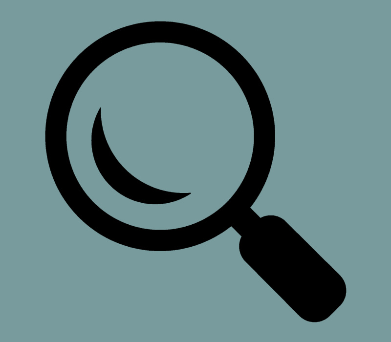 monochrome magnifying glass